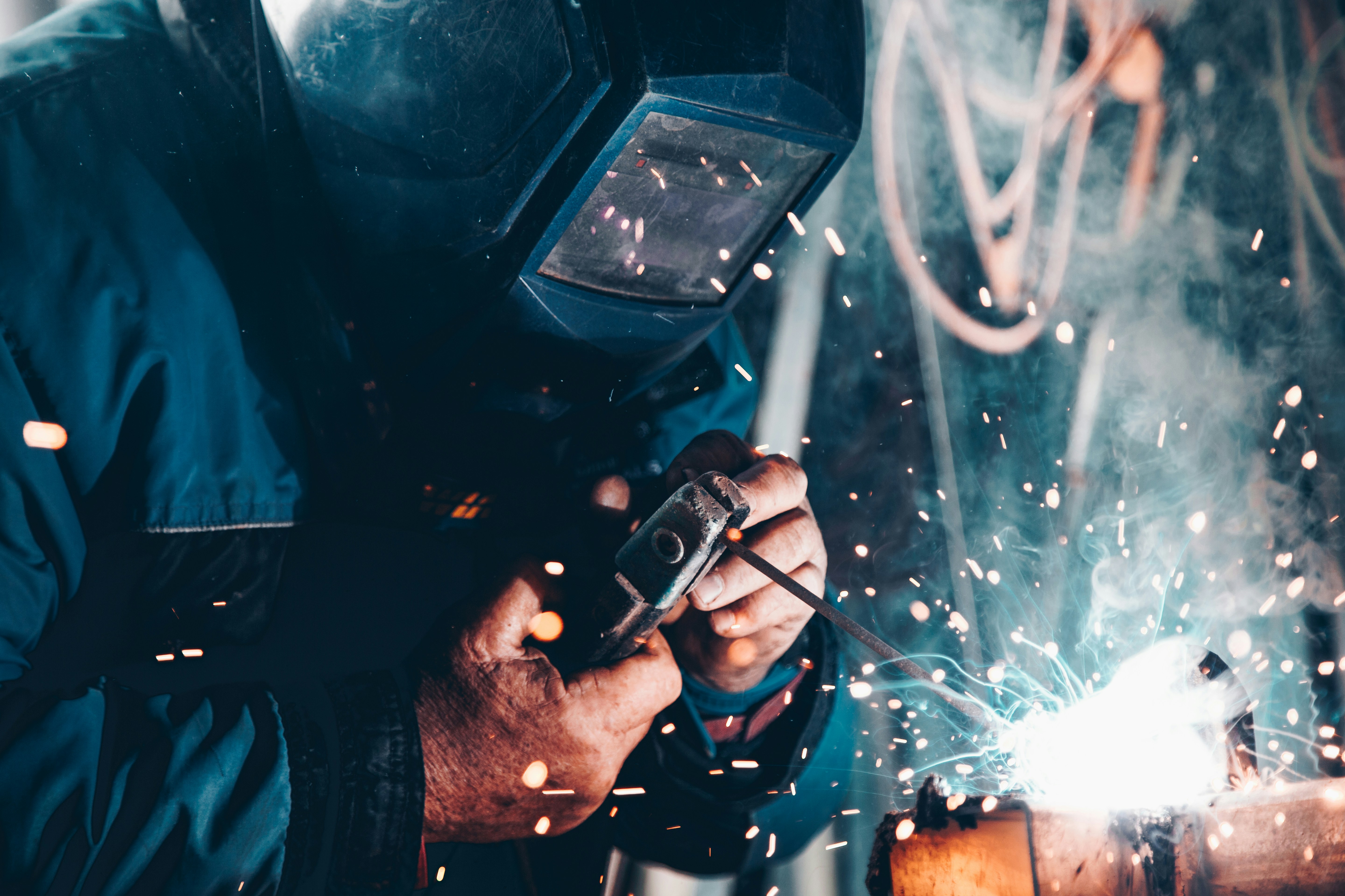 Industrial welding work